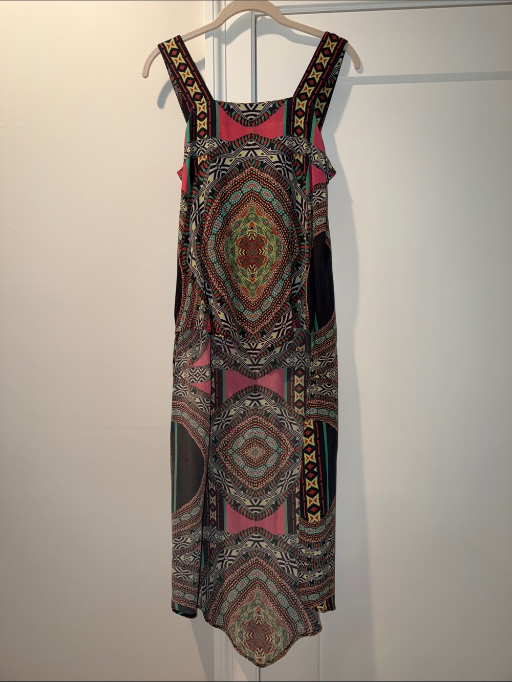 ALEXIS Boho Print Sleeveless high-low top
